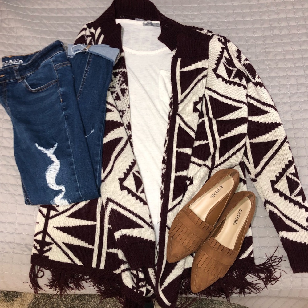 Aztec sweater cardigan